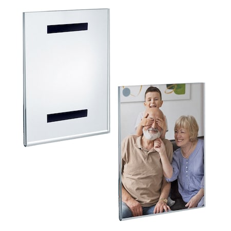 Azar Displays Clear Acrylic 8.5'' x 11'' Magnetic U-Frame, 2PK 129921-GS-2PK